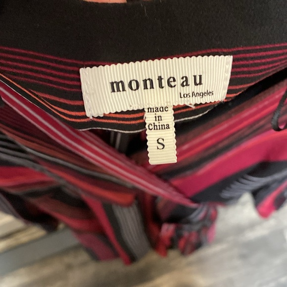 Monteau Red and Black Striped Dress - Picture 2 of 2